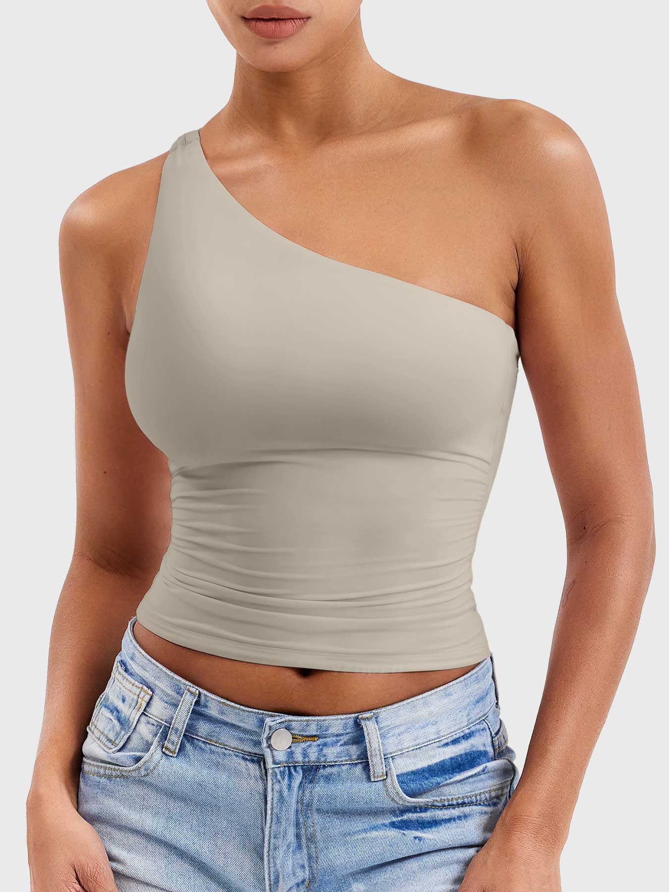 Yeoreo Fanciy One Shoulder Tank Top