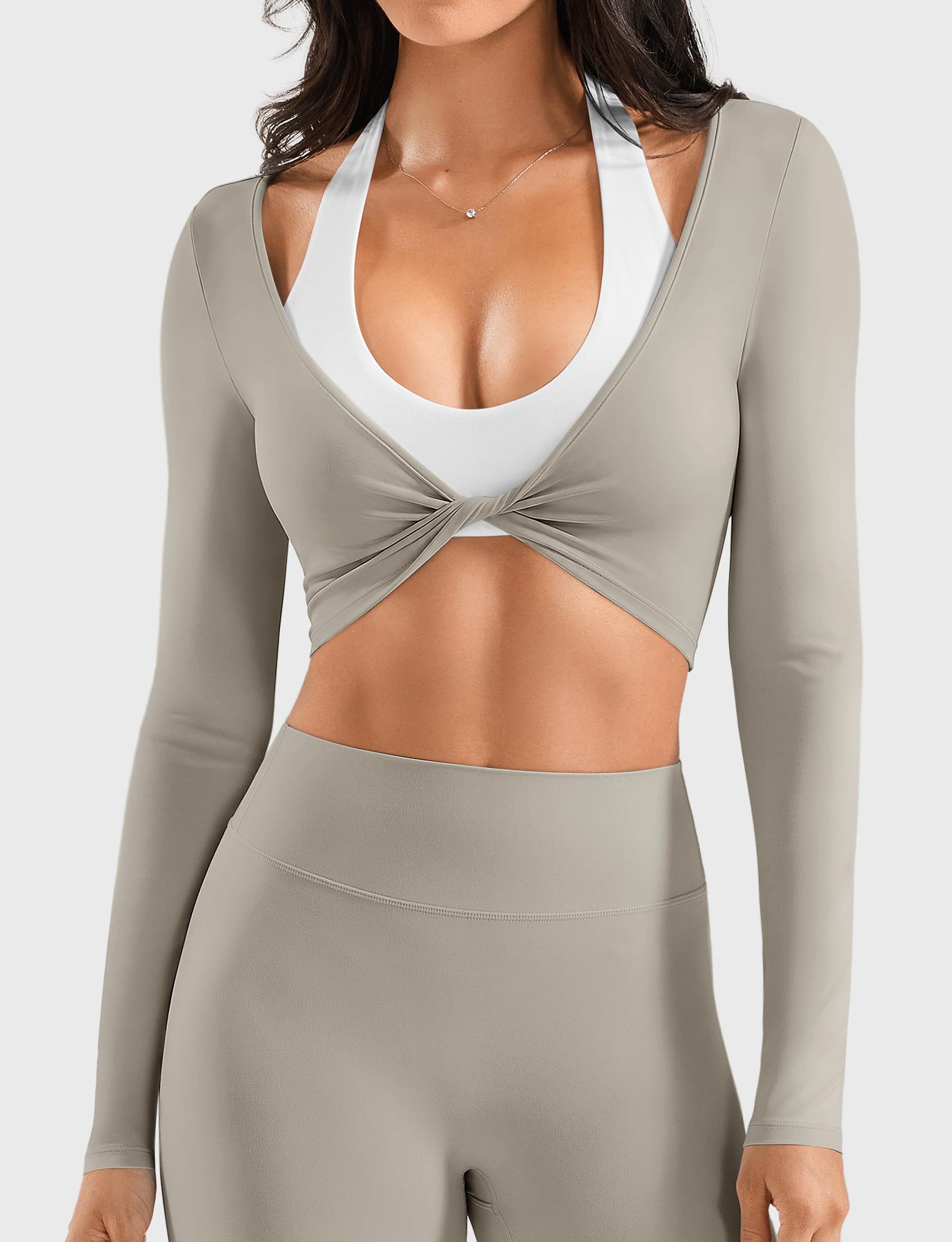 Yeoreo Dalinte Twist Front Ballet Long Sleeve Top