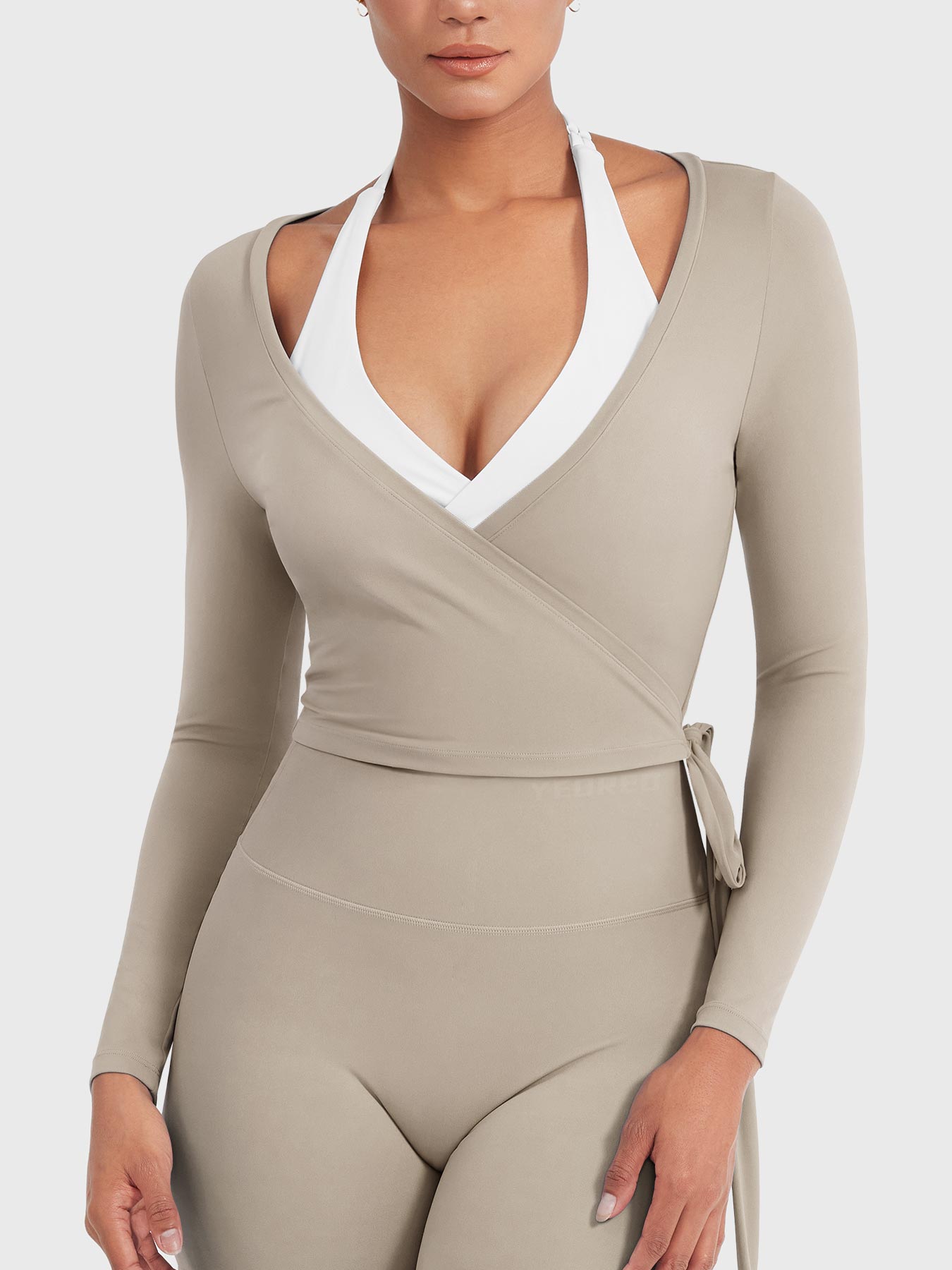 Yeoreo Michelie Long Sleeve Ballet Wrap Top