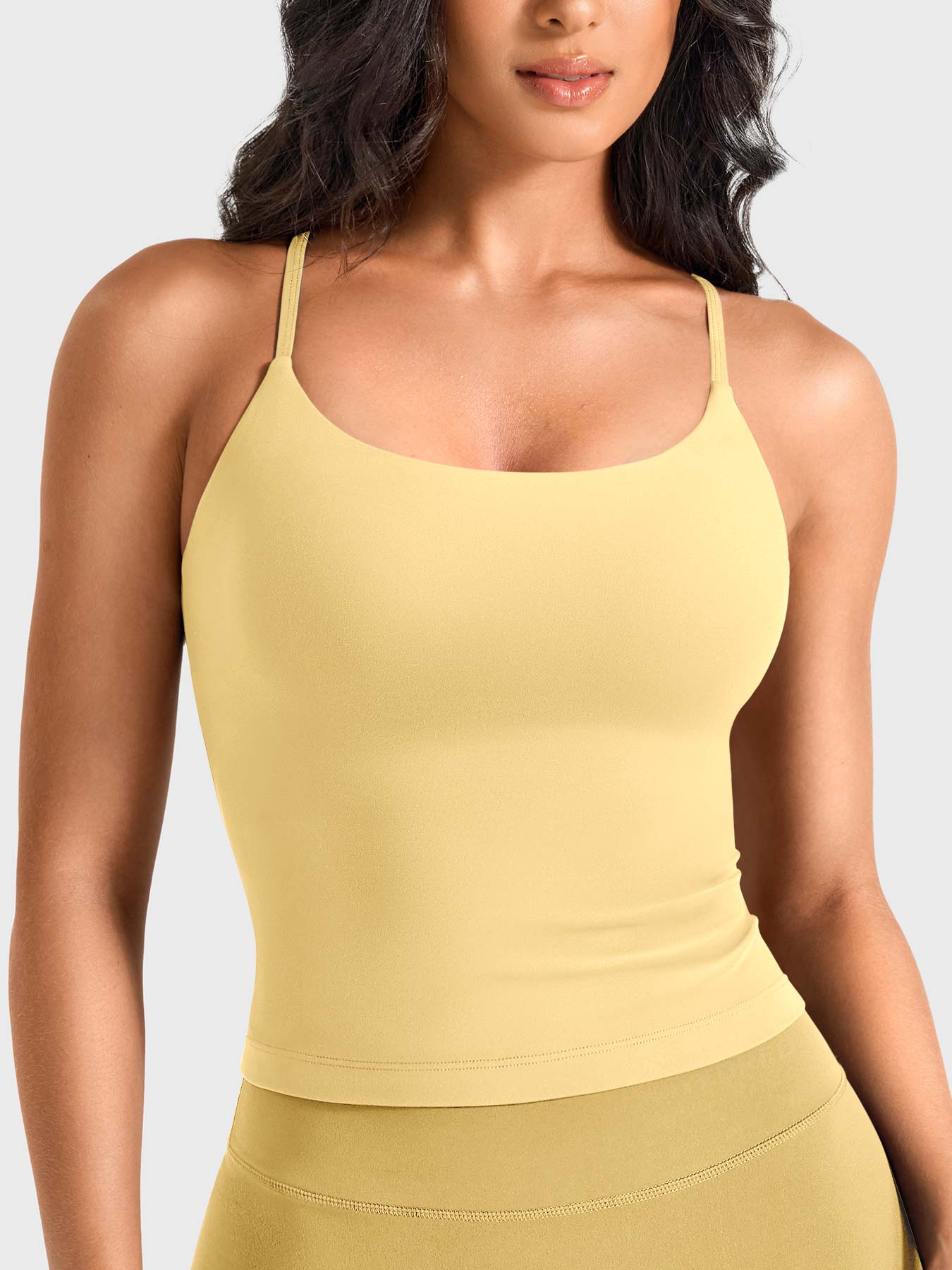 YEOREO CoreFlex Square Neck Built-In Bra Tank