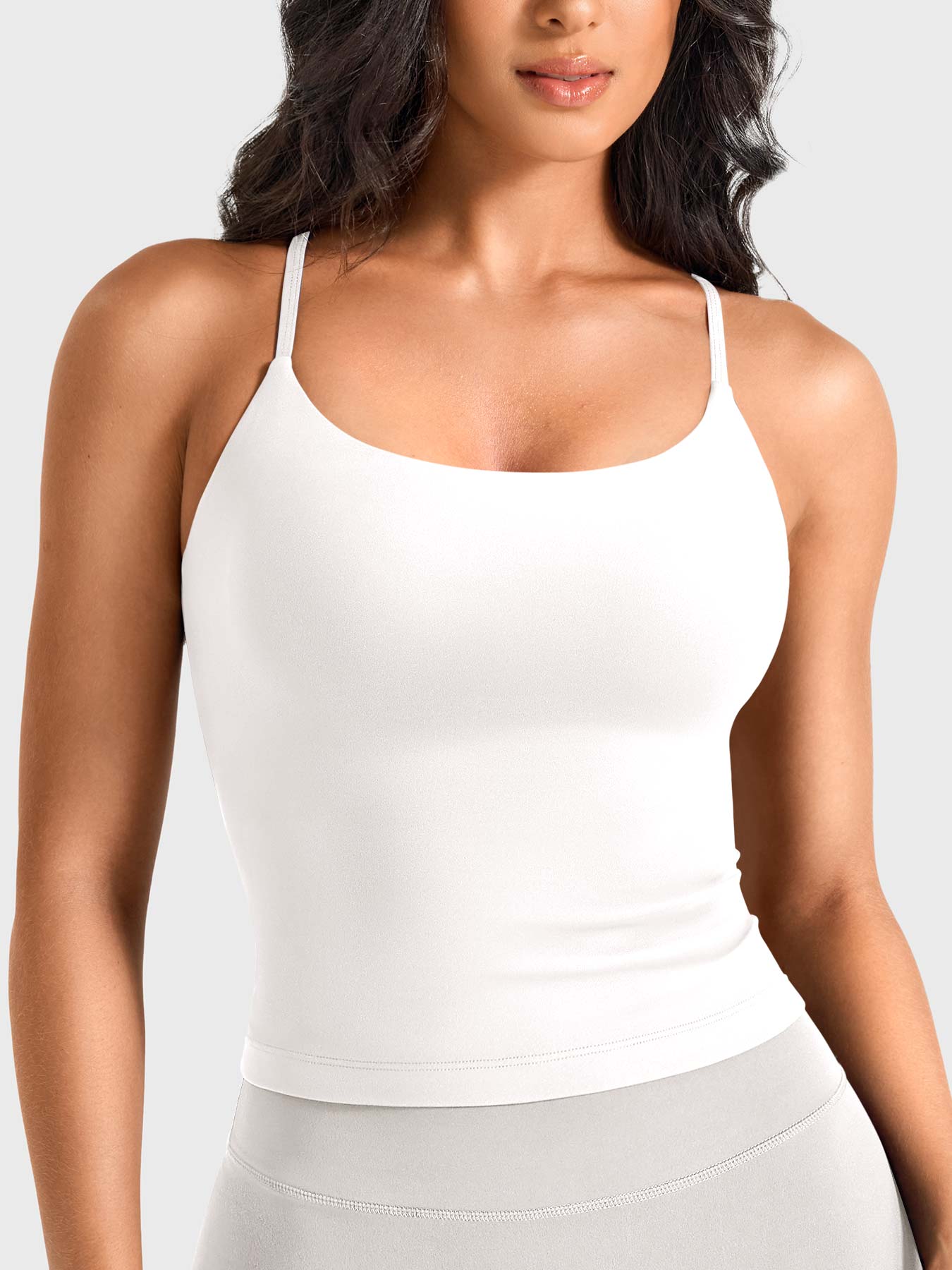 YEOREO CoreFlex Square Neck Built-In Bra Tank